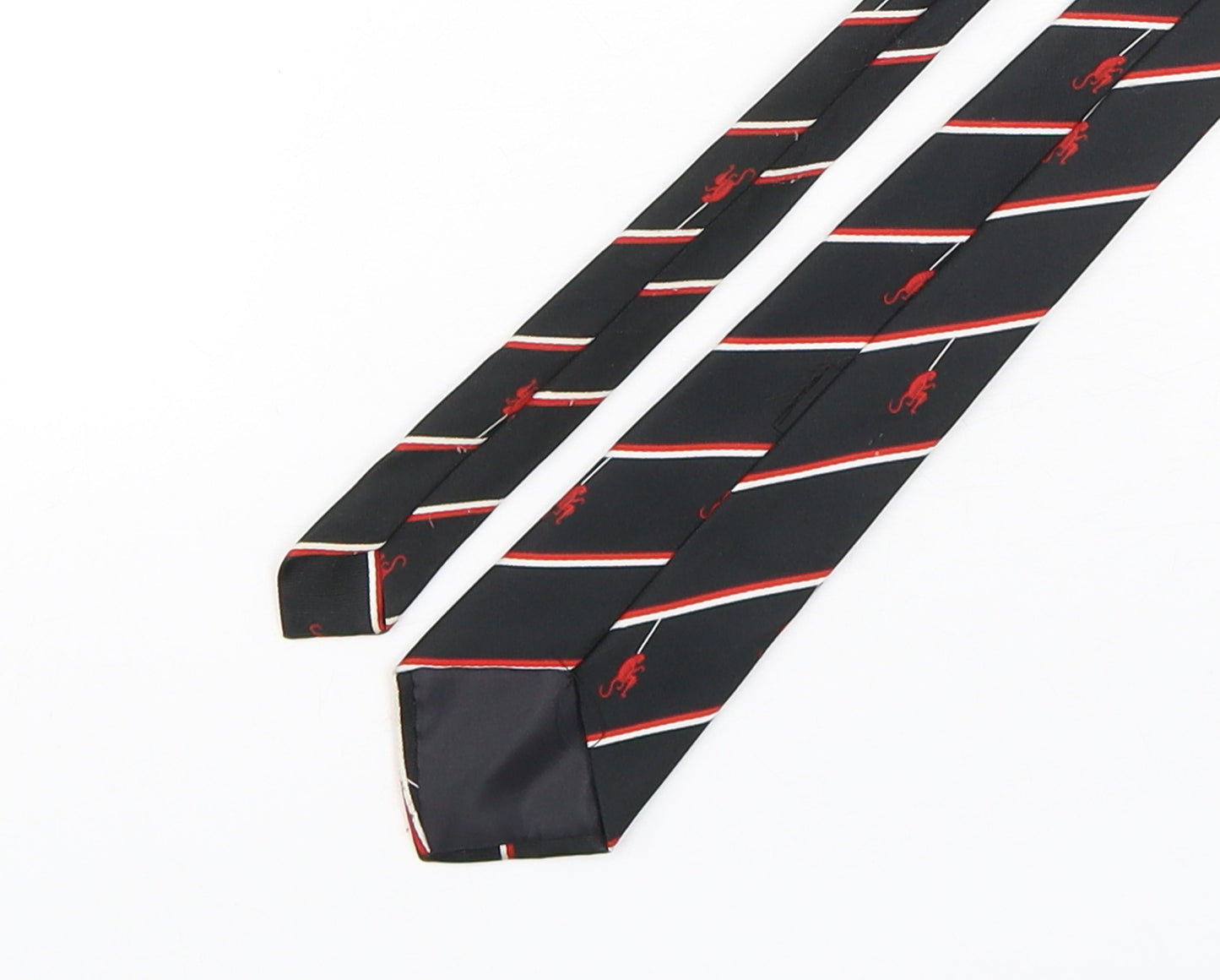 PreWorn  Mens Multicoloured Striped Polyester Pointed Tie One Size