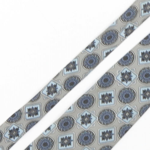 Hand Work  Mens Multicoloured Geometric Silk Pointed Tie One Size