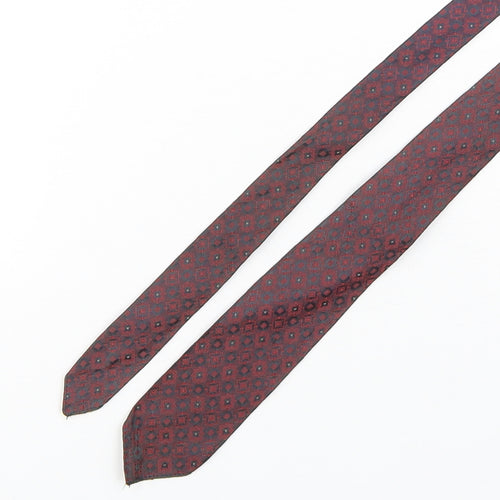 Preworn Mens Multicoloured Geometric Silk Pointed Tie One Size