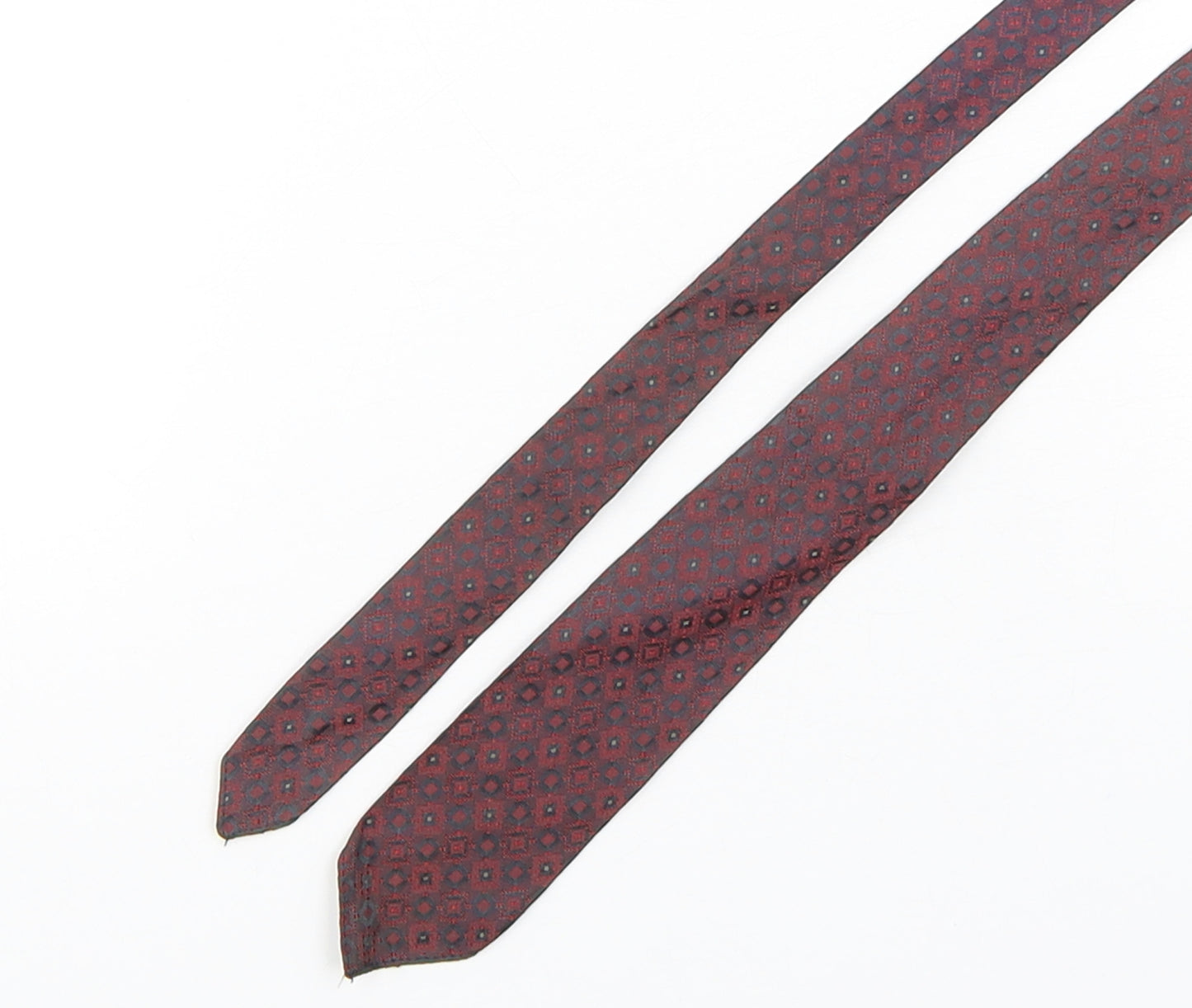 Preworn Mens Multicoloured Geometric Silk Pointed Tie One Size