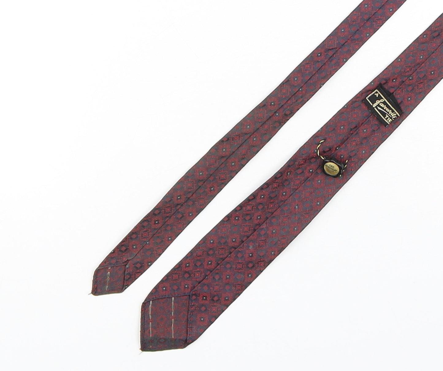 Preworn Mens Multicoloured Geometric Silk Pointed Tie One Size