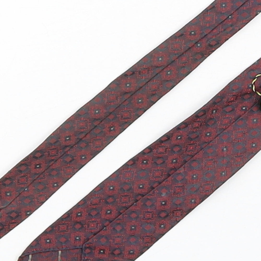 Preworn Mens Multicoloured Geometric Silk Pointed Tie One Size
