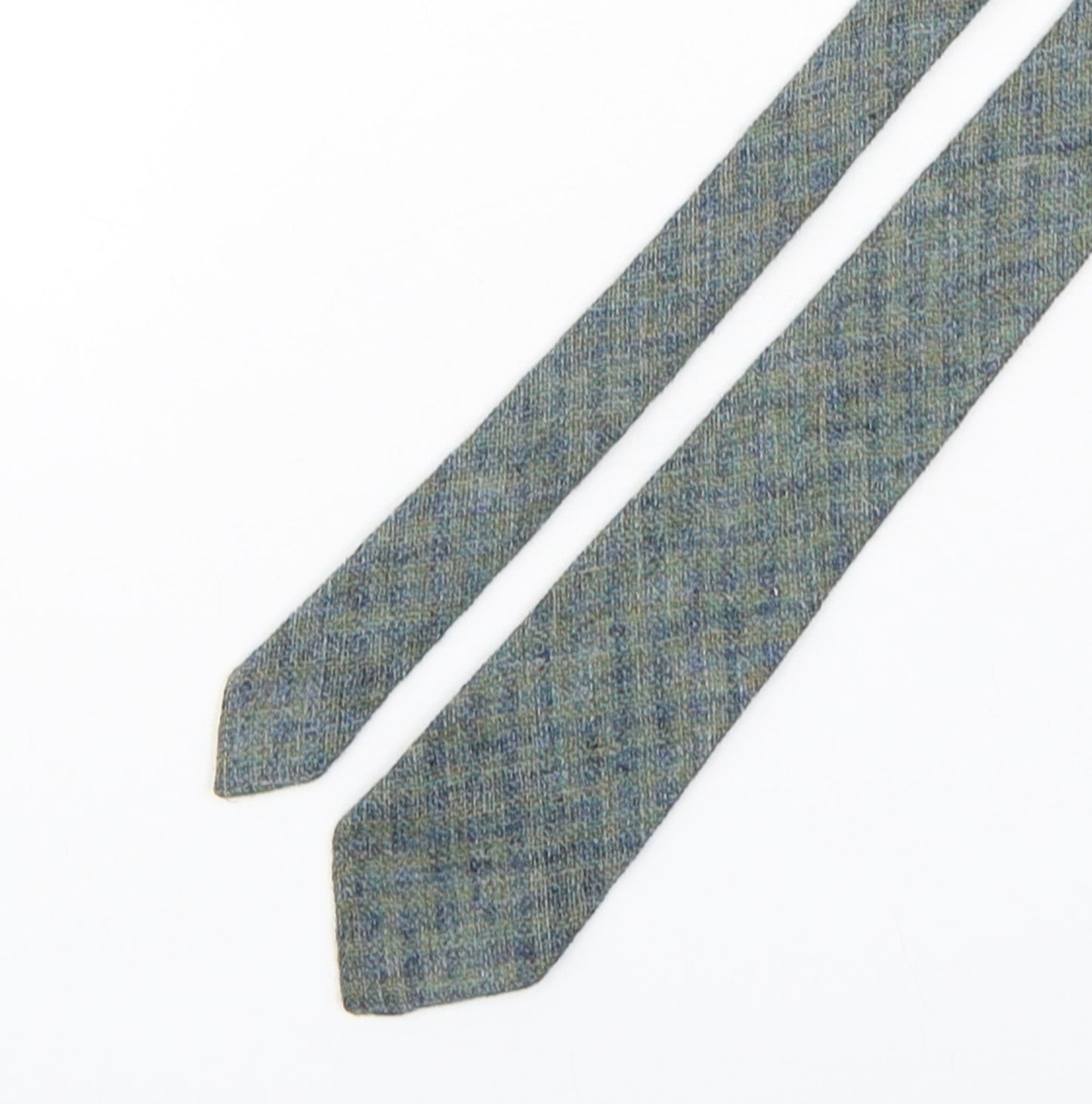 Shetland Tweed Mens Green Plaids & Checks Wool Pointed Tie One Size