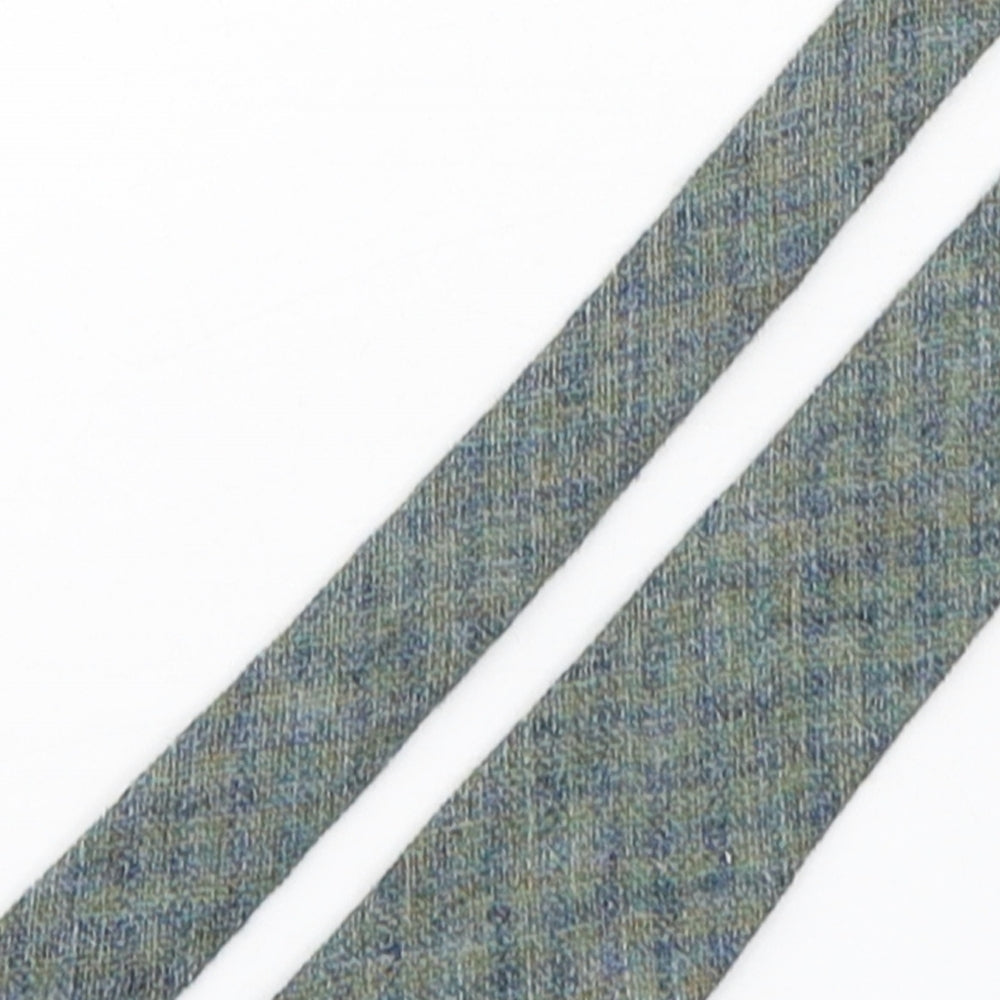 Shetland Tweed Mens Green Plaids & Checks Wool Pointed Tie One Size
