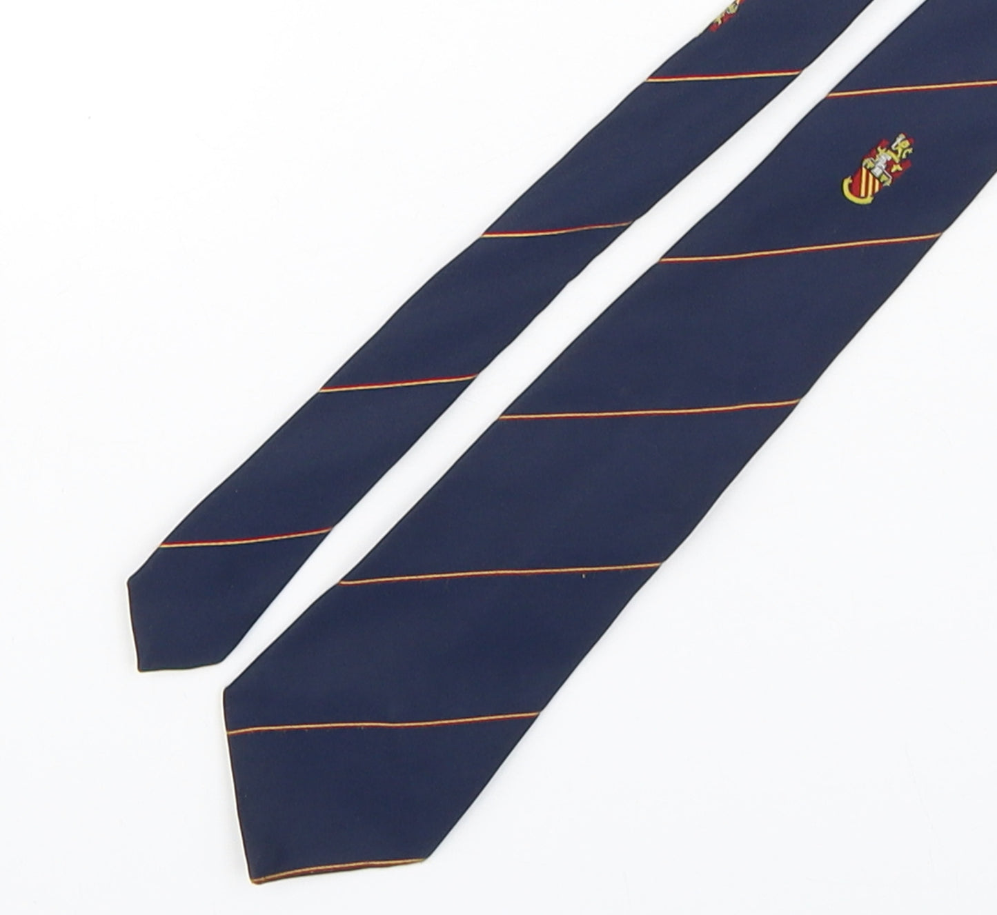 Peter Klinger  Mens Multicoloured Striped Polyester Pointed Tie One Size