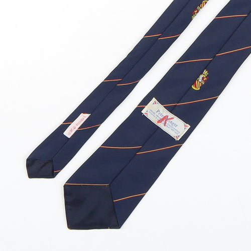 Peter Klinger  Mens Multicoloured Striped Polyester Pointed Tie One Size