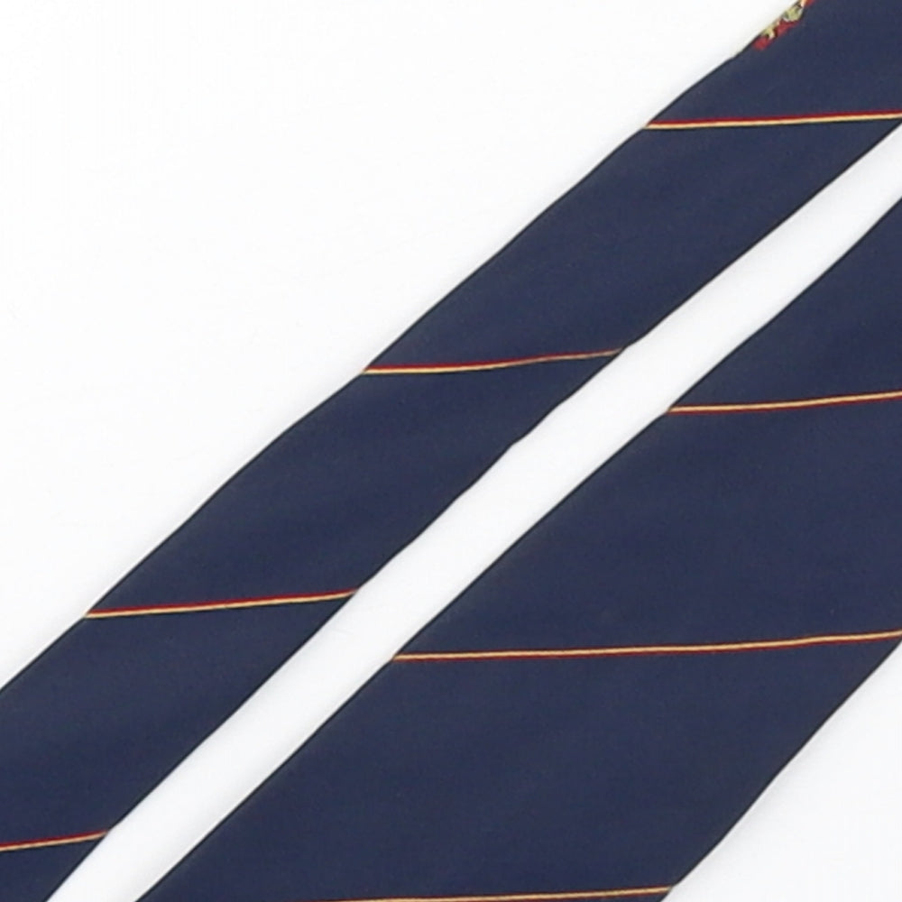 Peter Klinger  Mens Multicoloured Striped Polyester Pointed Tie One Size
