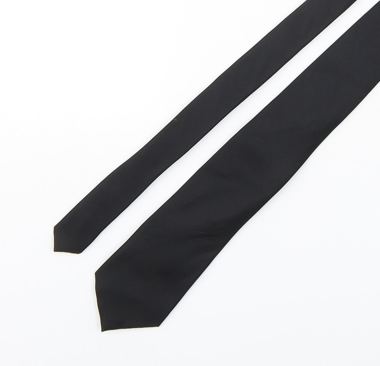 Marks and Spencer Mens Black  Silk Pointed Tie One Size