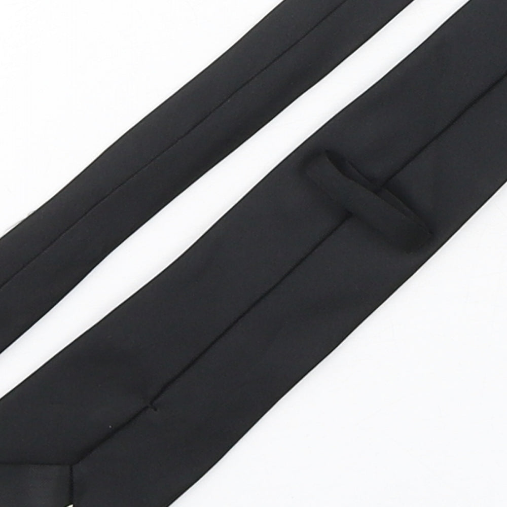 Marks and Spencer Mens Black  Silk Pointed Tie One Size