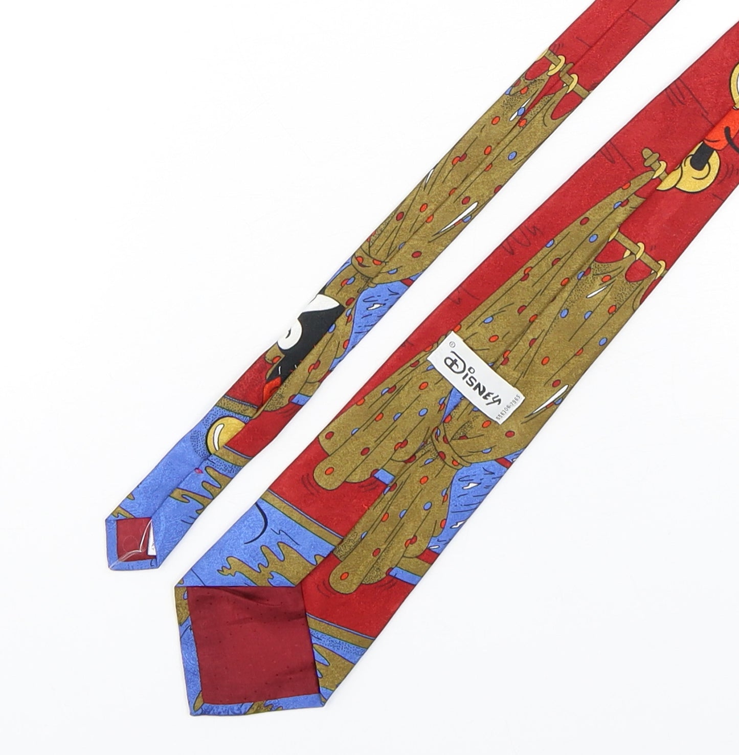 Disney Mens Multicoloured Geometric Polyester Pointed Tie One Size - Mickey Mouse