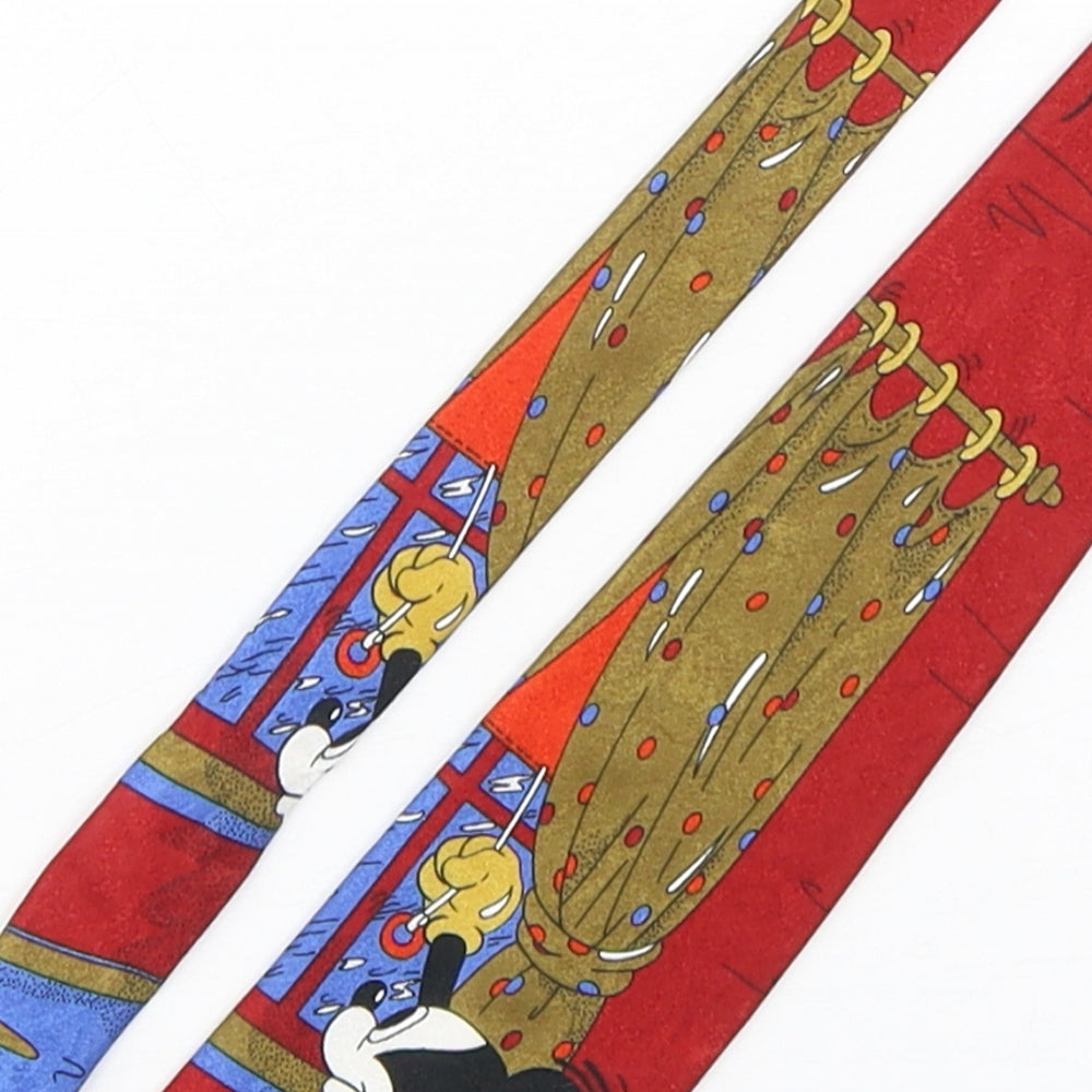 Disney Mens Multicoloured Geometric Polyester Pointed Tie One Size - Mickey Mouse