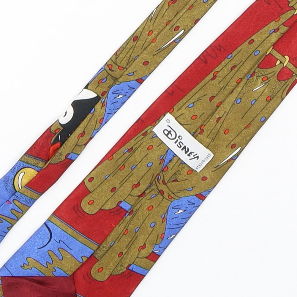 Disney Mens Multicoloured Geometric Polyester Pointed Tie One Size - Mickey Mouse
