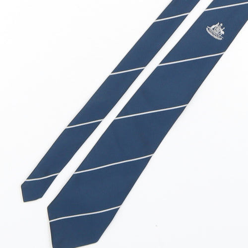 a. Royale  Mens Green Striped Polyester Pointed Tie One Size - Australia