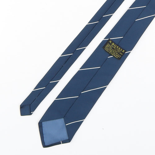a. Royale  Mens Green Striped Polyester Pointed Tie One Size - Australia