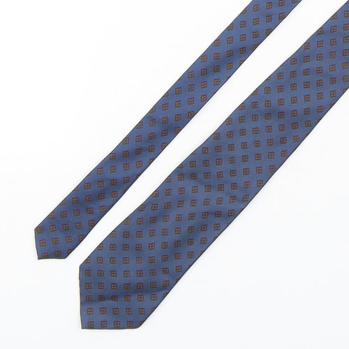 StMichael Mens Multicoloured Geometric Silk Pointed Tie One Size