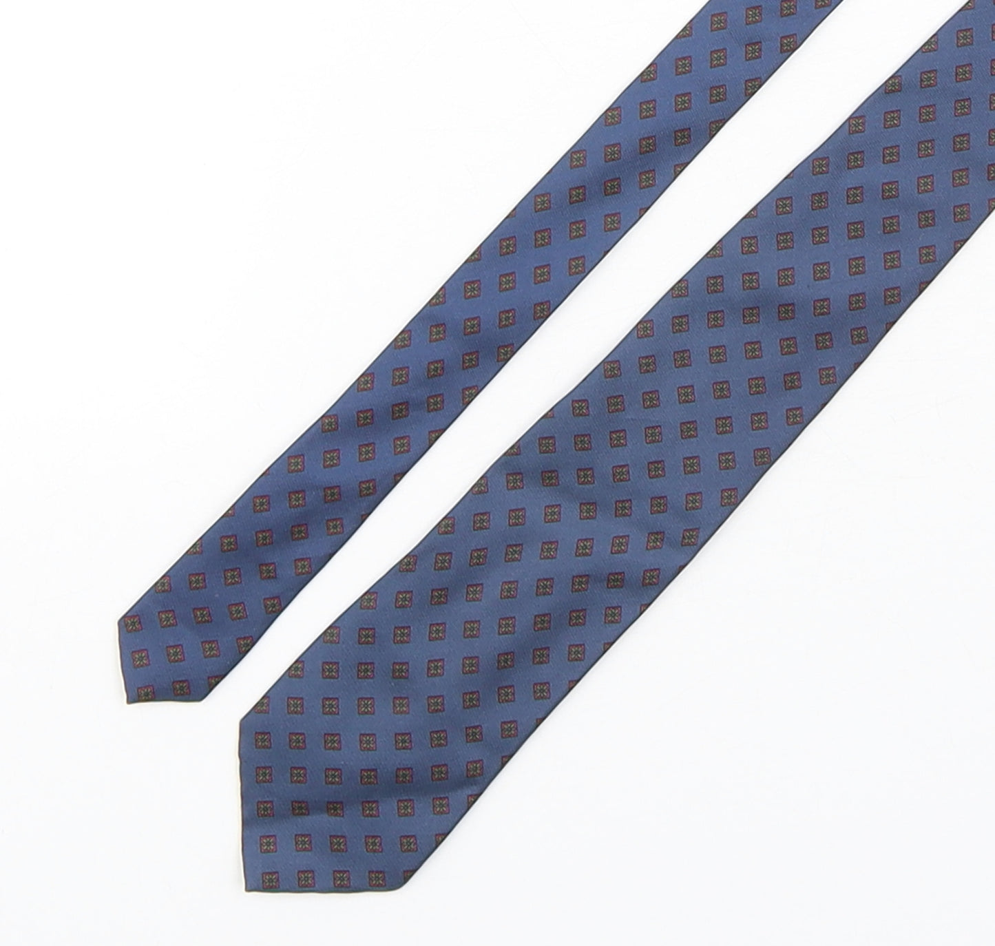 StMichael Mens Multicoloured Geometric Silk Pointed Tie One Size