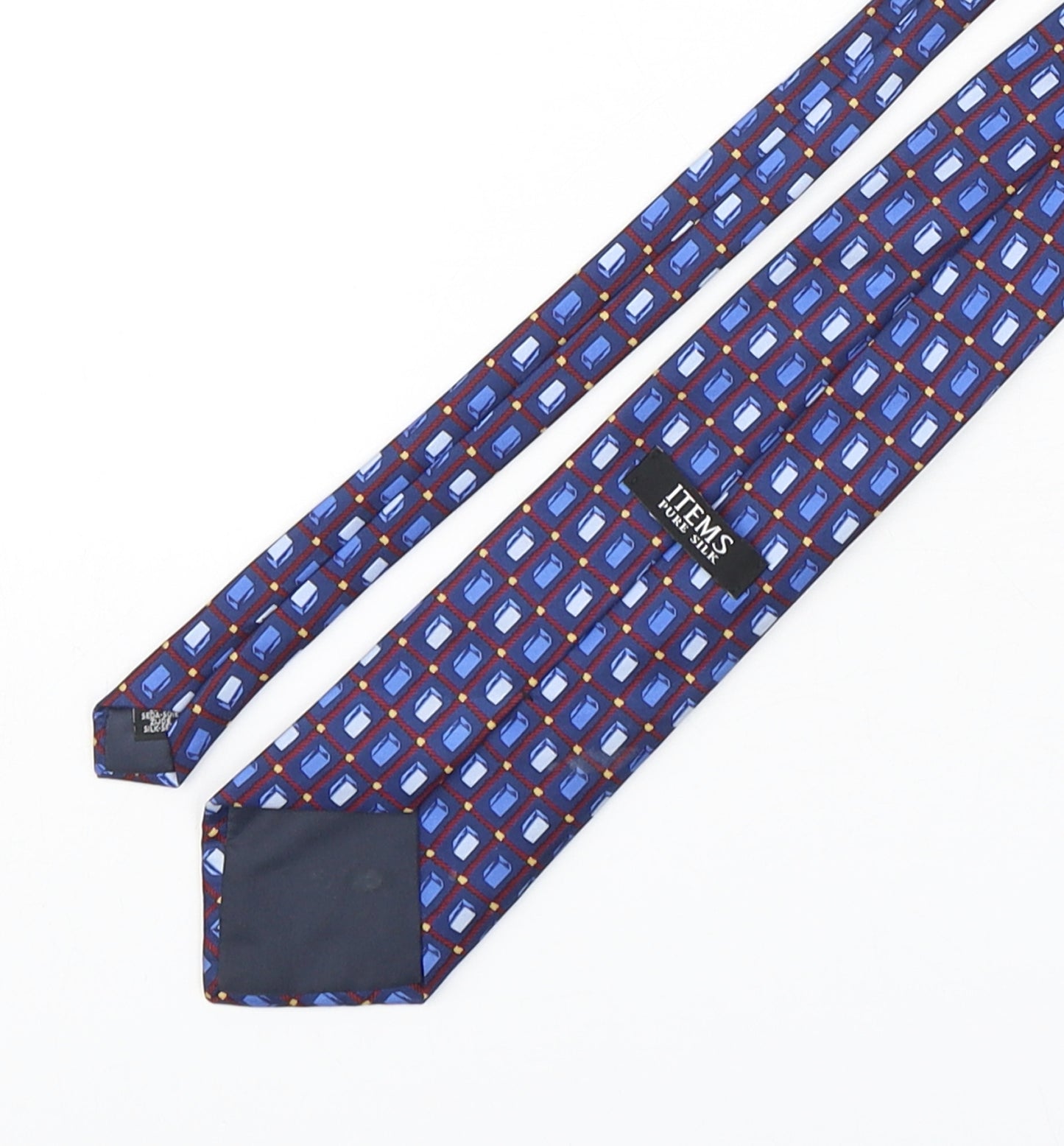 Items  Mens Multicoloured Geometric Silk Pointed Tie One Size
