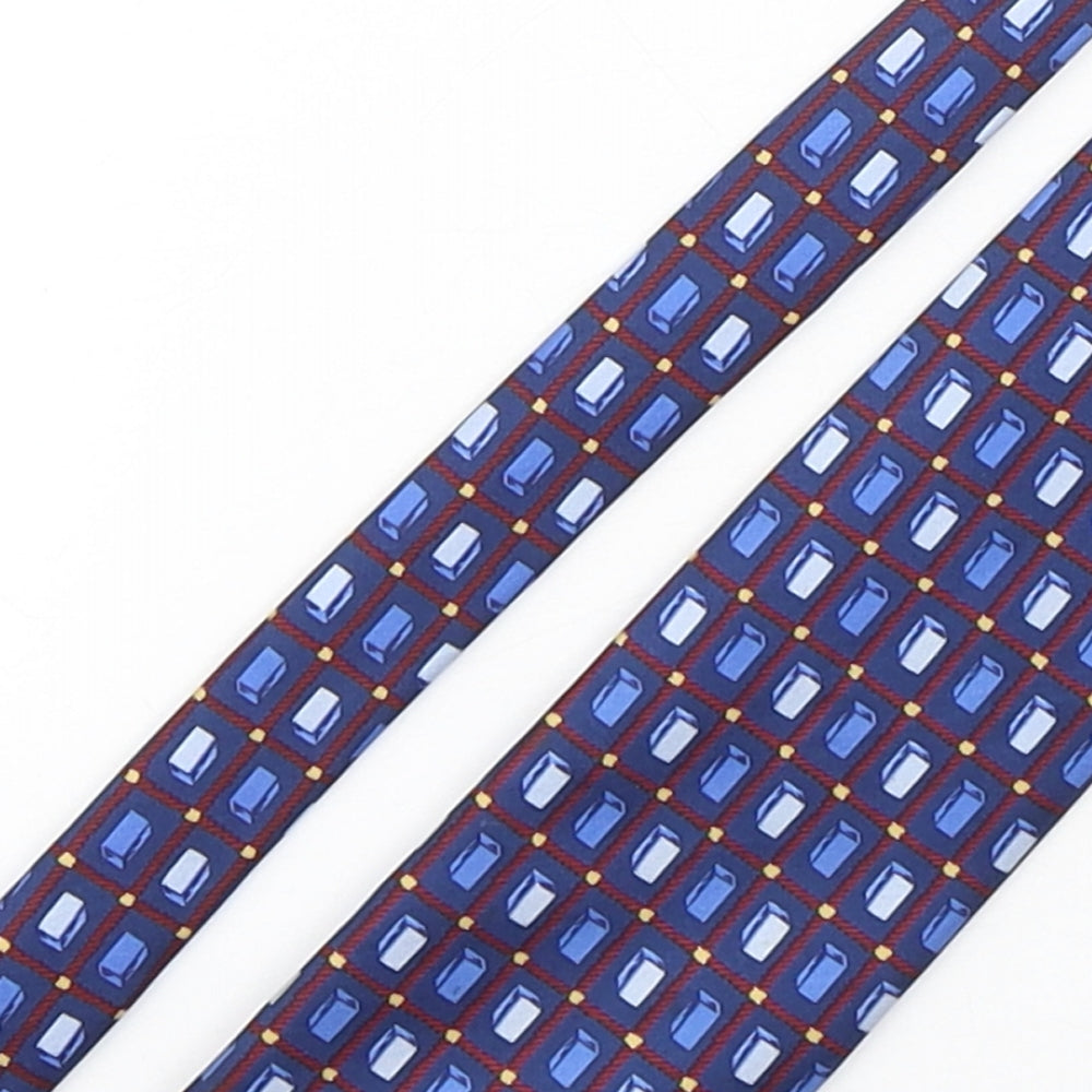 Items  Mens Multicoloured Geometric Silk Pointed Tie One Size