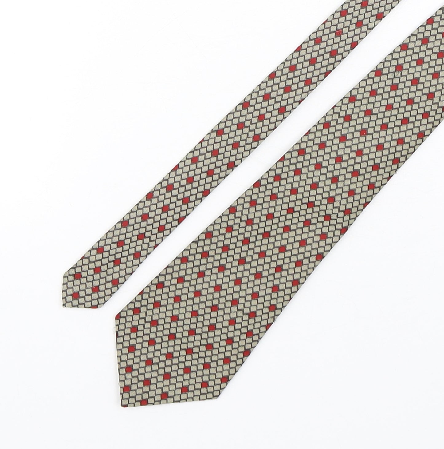Manweb Mens Multicoloured Geometric Polyester Pointed Tie One Size