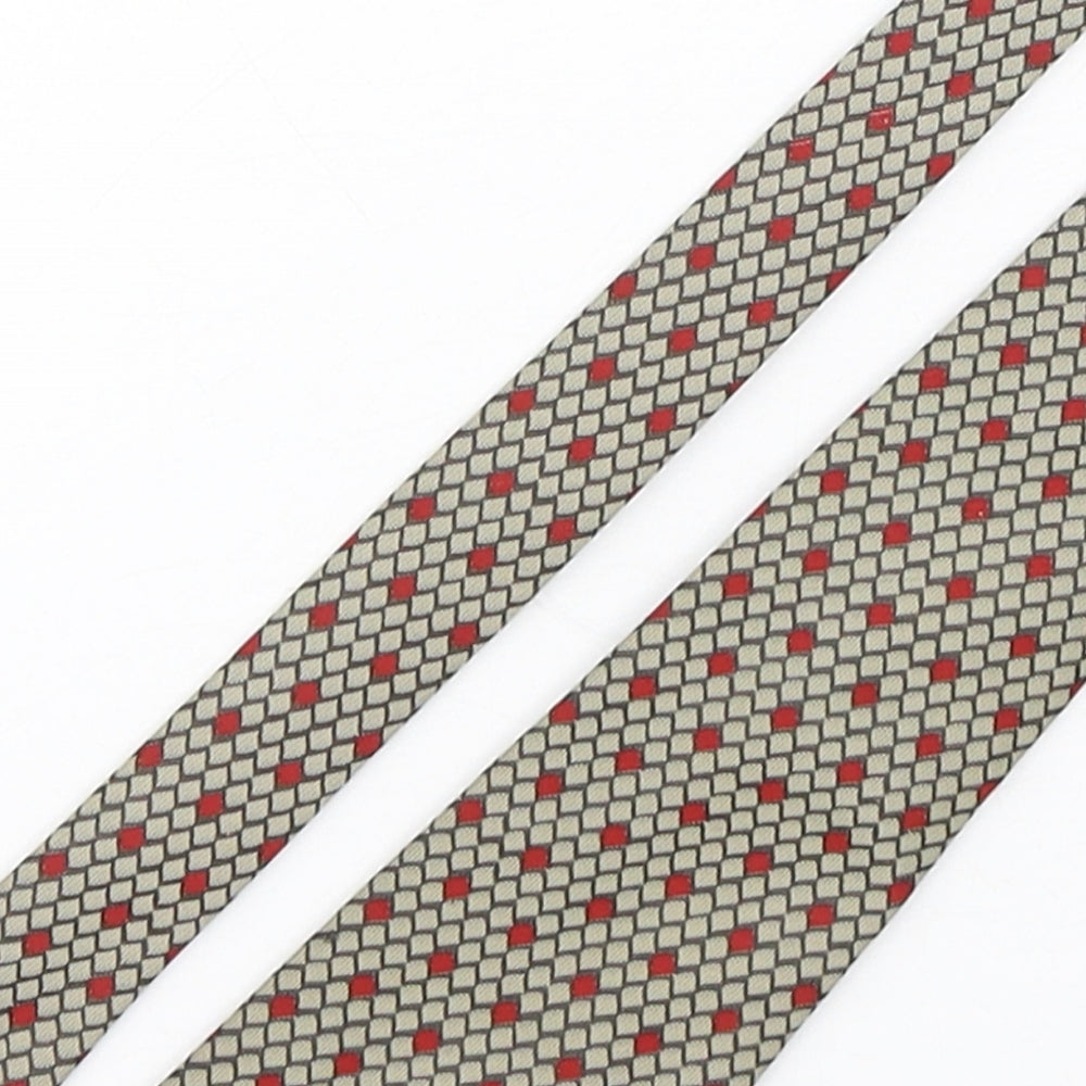 Manweb Mens Multicoloured Geometric Polyester Pointed Tie One Size
