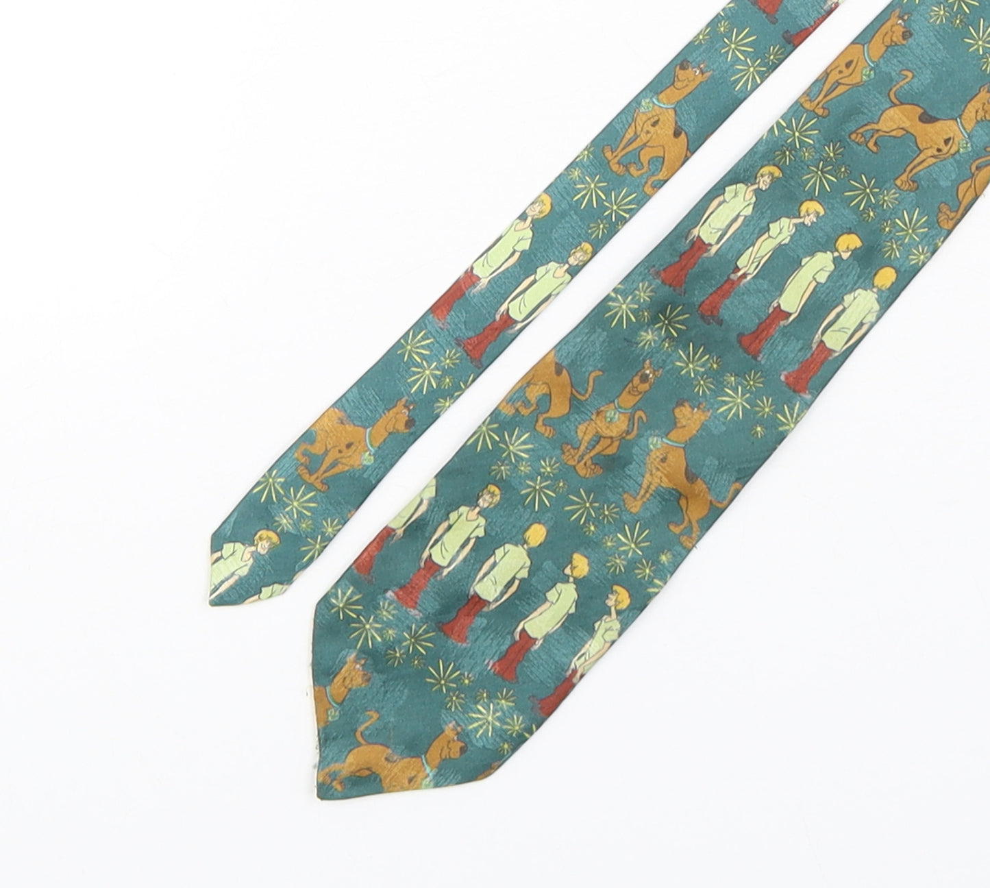Scooby Doo  Mens Multicoloured Geometric Polyester Pointed Tie One Size