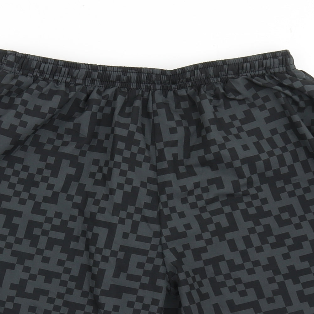Nike Mens Grey  100% Polyester Athletic Shorts Size S  Regular Drawstring