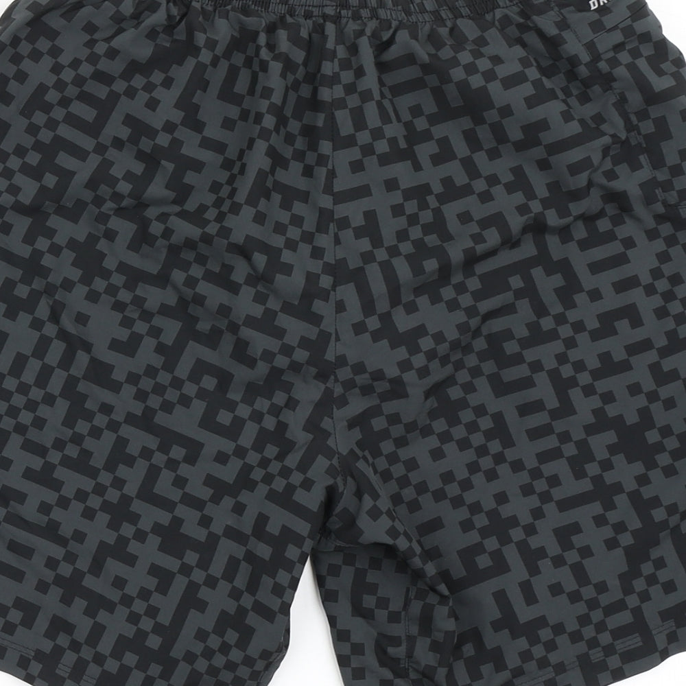 Nike Mens Grey  100% Polyester Athletic Shorts Size S  Regular Drawstring