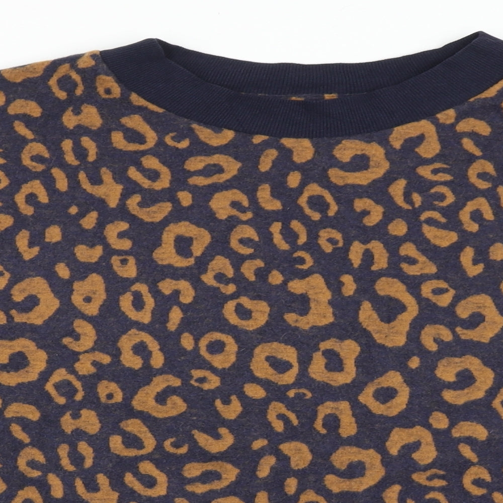 Marks and Spencer Womens Blue Animal Print Polyester Pullover Sweatshirt Size 22  Pullover