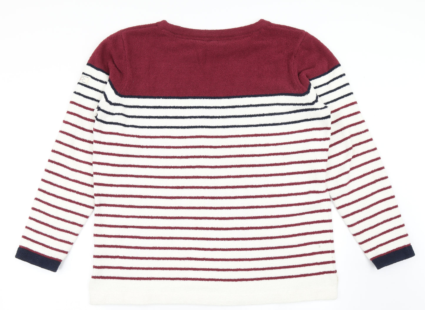 Joules Womens Multicoloured Round Neck Striped Polyacrylate Fibre Pullover Jumper Size 18