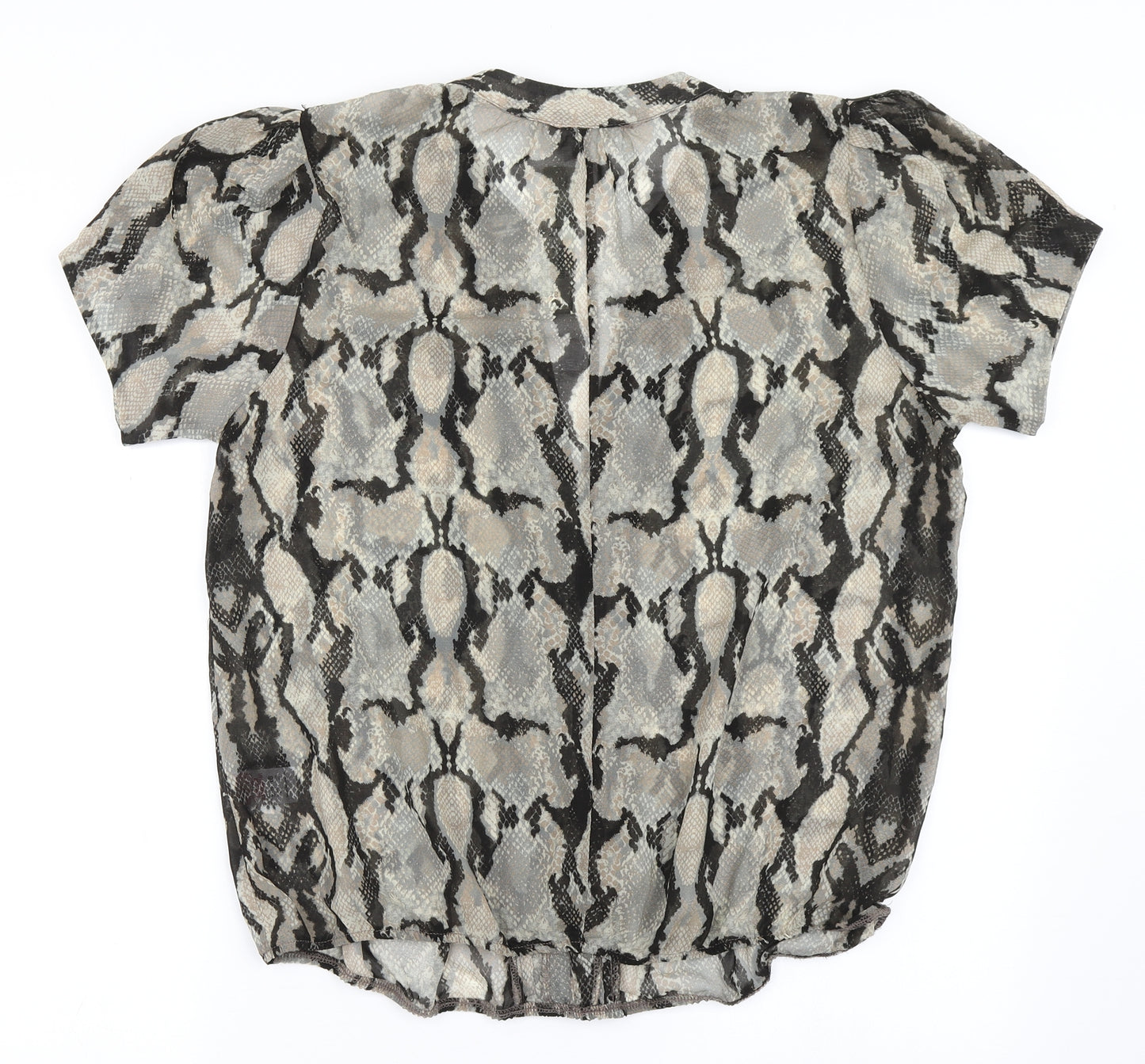 Red Herring Womens Multicoloured Animal Print Polyester Basic Blouse Size 16 V-Neck