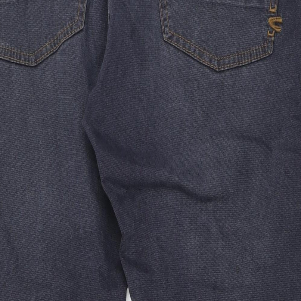 Crossing Borders Mens Blue  Cotton Straight Jeans Size 36 L25 in Regular Button