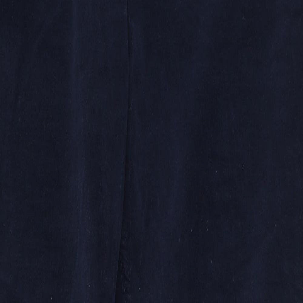 Marks and Spencer Womens Blue  Cotton Straight Jeans Size 14 L31 in Regular Button