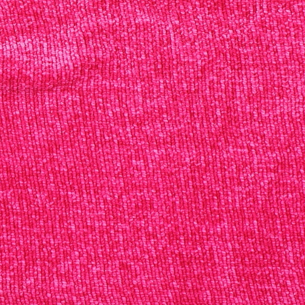 F&F Womens Pink V-Neck  Polyester Pullover Jumper Size 12   - Chenille