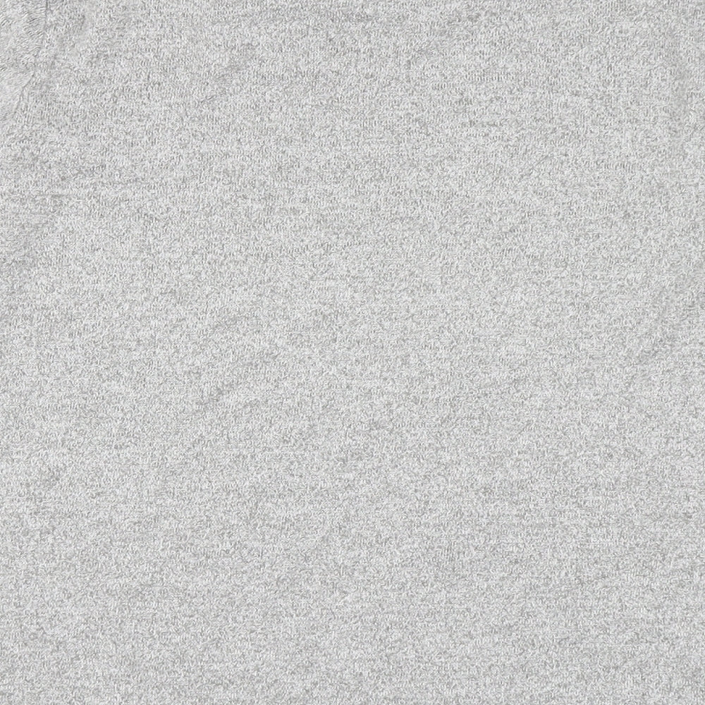 American Eagle Outfitters Womens Grey  Polyester Basic T-Shirt Size S Round Neck