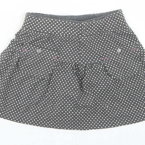 Coccodrillo Girls Grey Polka Dot Cotton Flare Skirt Size 3 Years  Regular