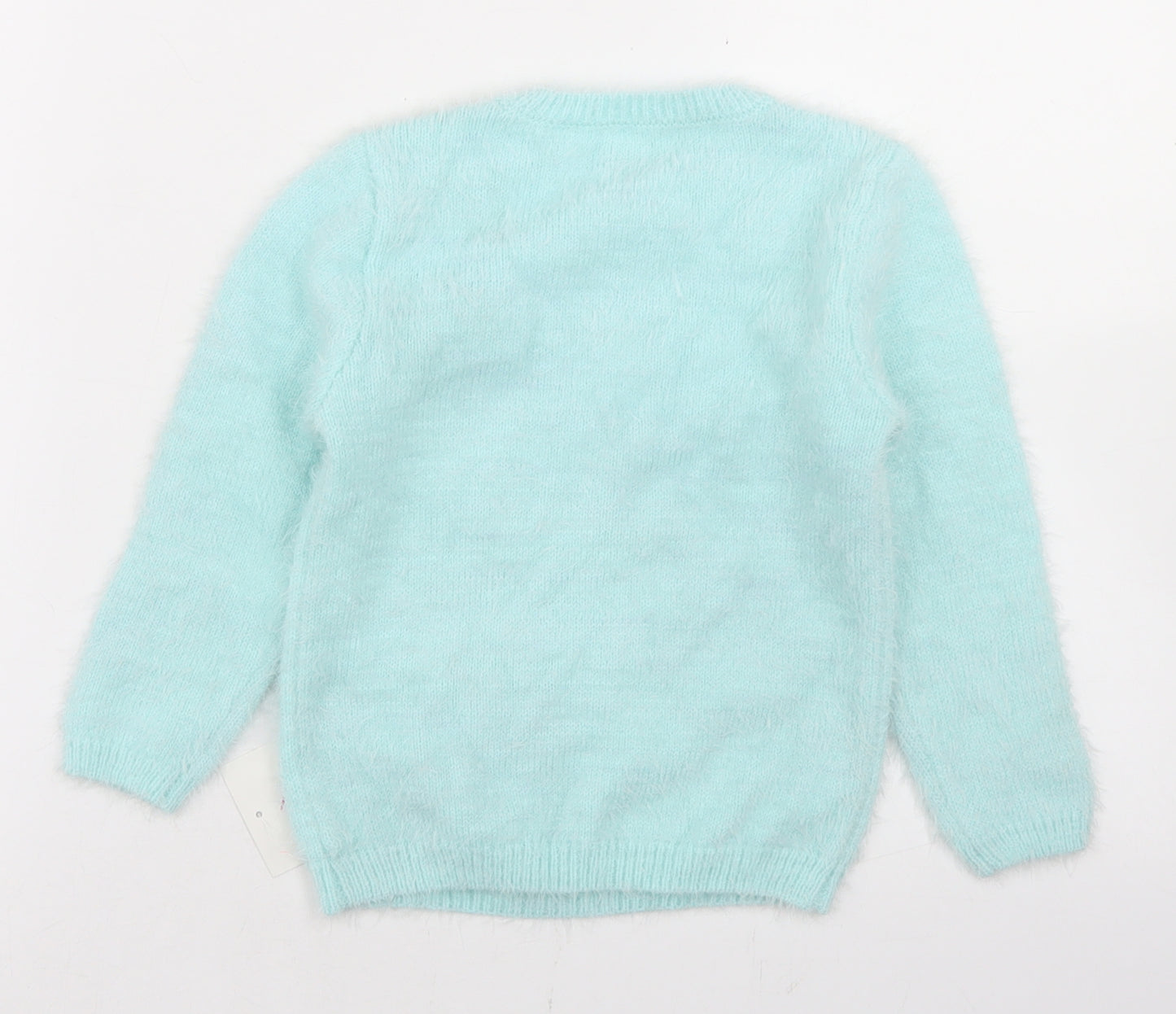 George Girls Blue Crew Neck  Polyester Pullover Jumper Size 3-4 Years   - Penguin