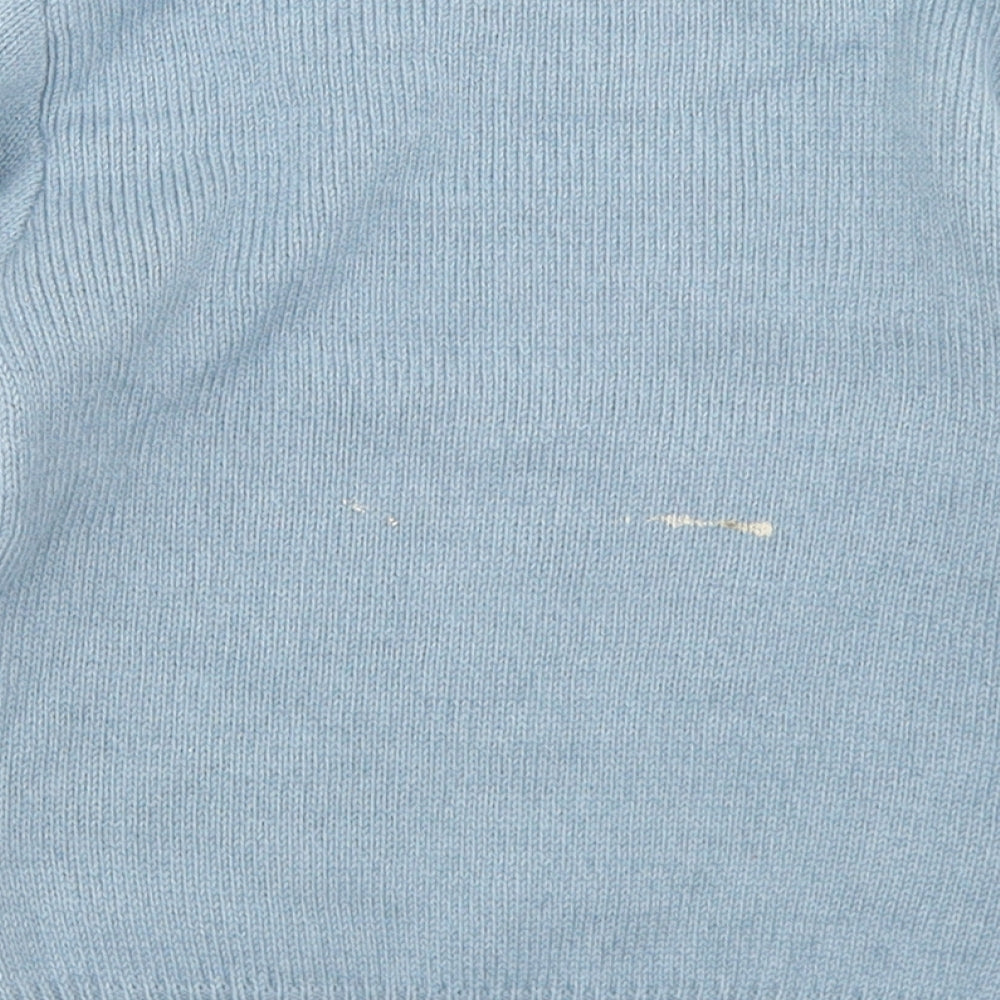 George Boys Blue Crew Neck  Acrylic Pullover Jumper Size 3-4 Years   - Dinosaurs