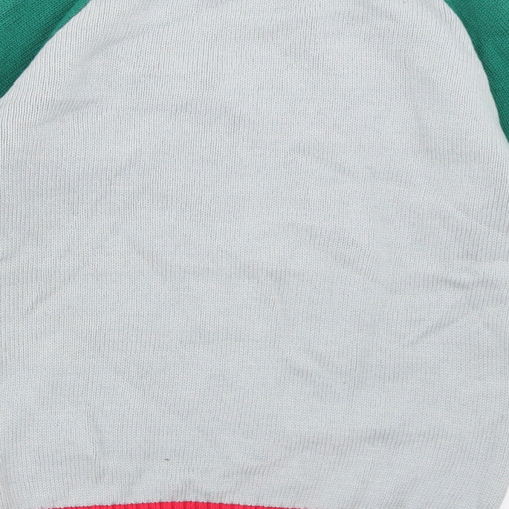 Disney Boys Grey Crew Neck Colourblock Cotton Pullover Jumper Size 5-6 Years   - Mickey Mouse Christmas