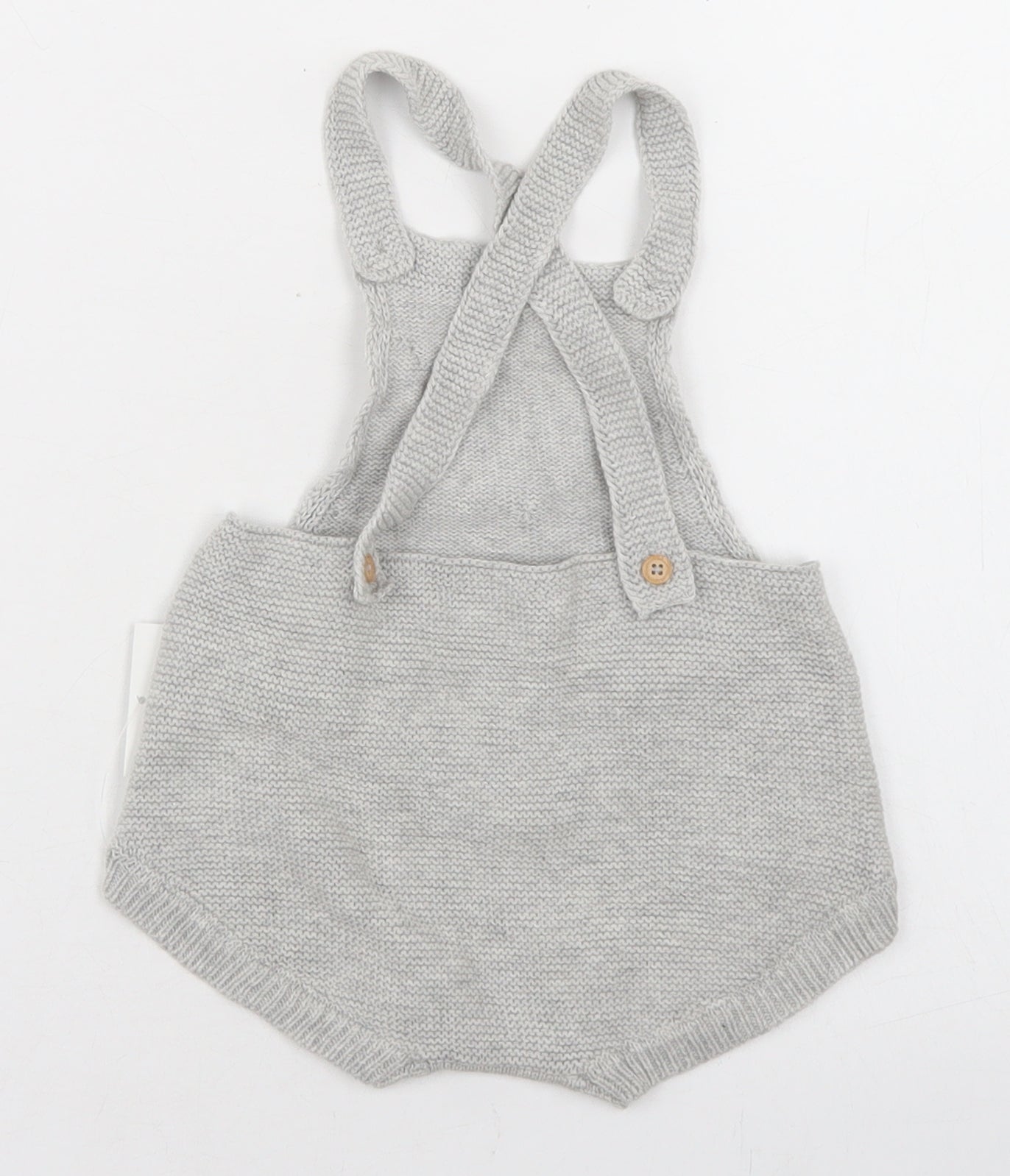 George Girls Grey  Cotton Romper One-Piece Size 0-3 Months  Button