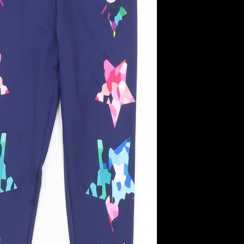Willow Girls Blue Geometric Polyester Jogger Trousers Size 5-6 Years  Regular  - Activewear leggings