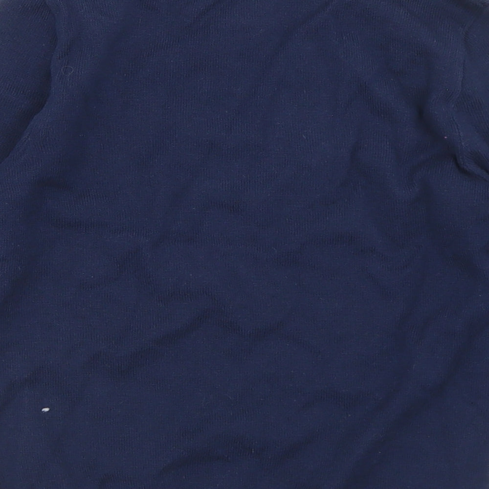 George Boys Blue Crew Neck  Cotton Pullover Jumper Size 3-4 Years   - Christmas Jumper