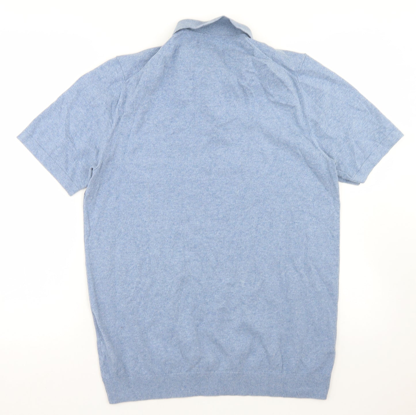 Marks and Spencer Mens Blue  Cotton  Polo Size M Collared