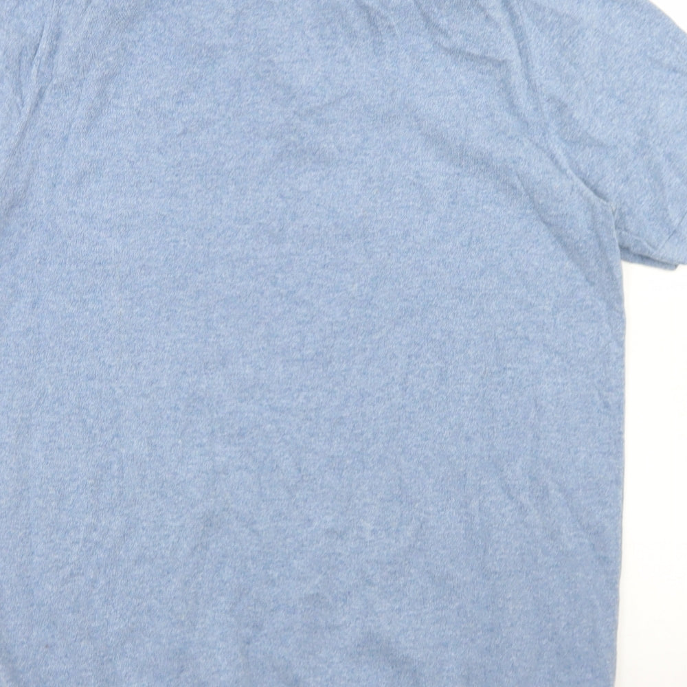 Marks and Spencer Mens Blue  Cotton  Polo Size M Collared