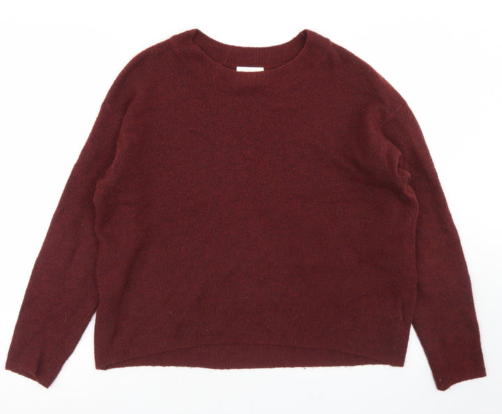 H&M Womens Purple Crew Neck  Acrylic Pullover Jumper Size S