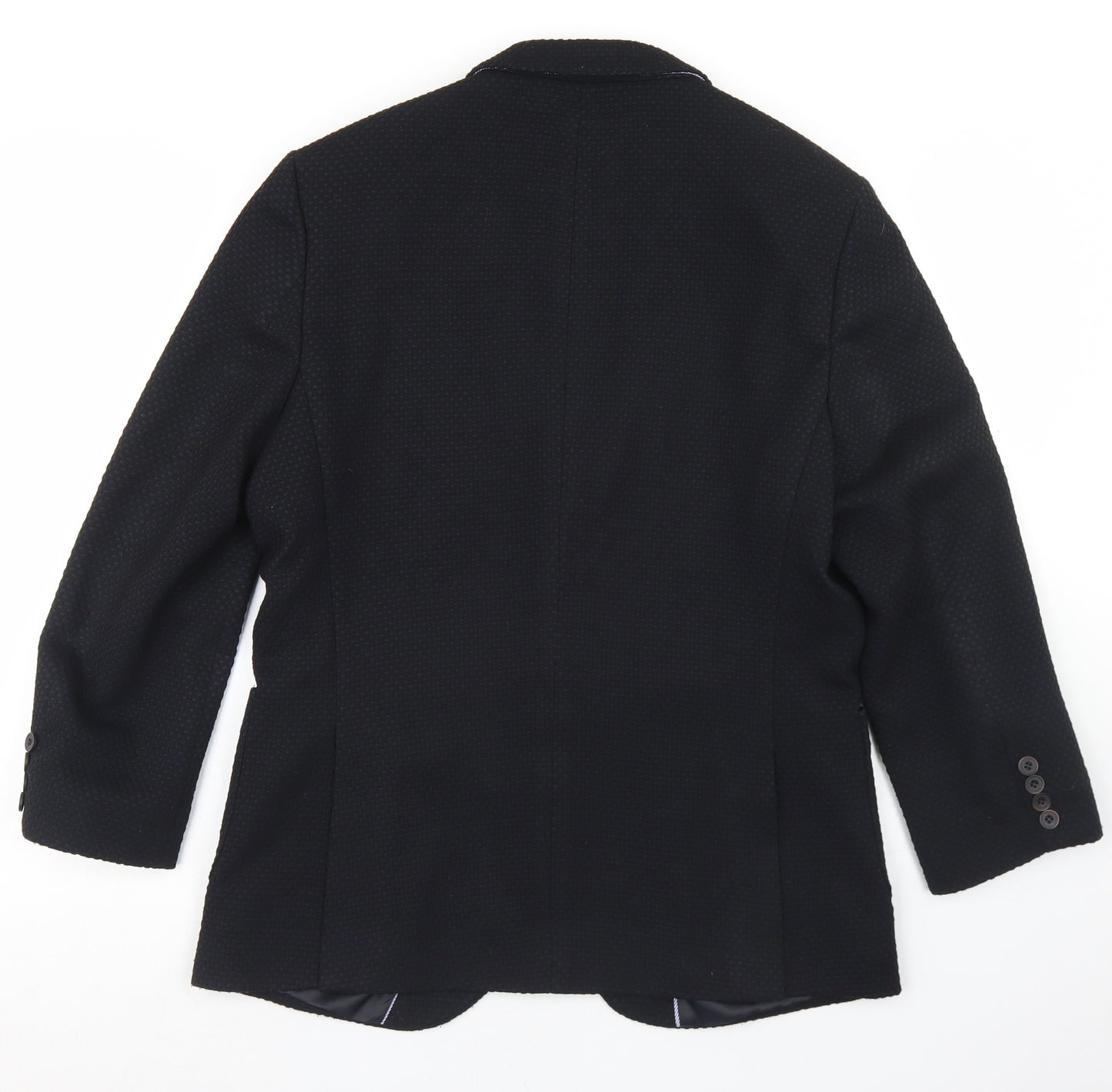 Fisk of Oslo Mens Blue  Polyester Jacket Blazer Size 40