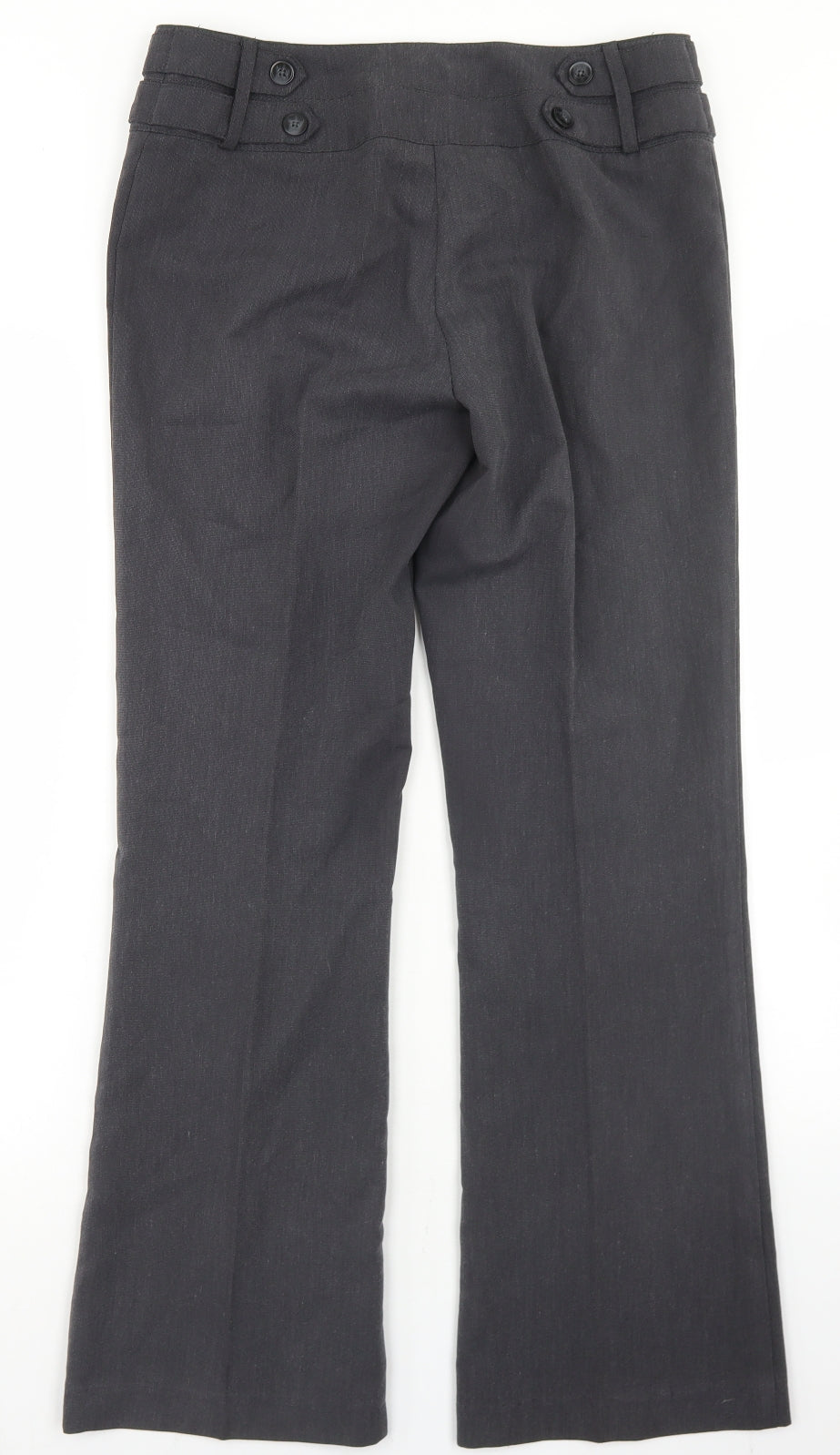 George Womens Grey  Polyester Dress Pants Trousers Size 12 L29 in Regular Hook & Eye