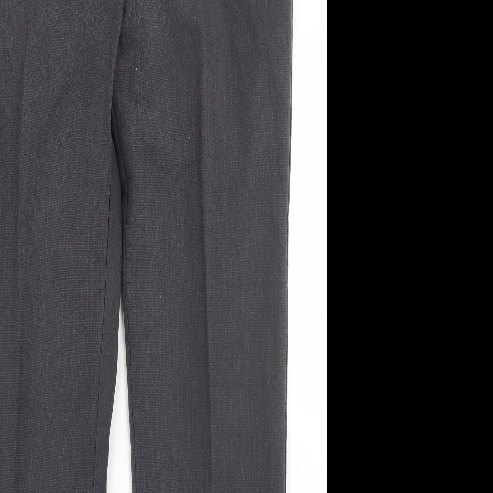 George Womens Grey  Polyester Dress Pants Trousers Size 12 L29 in Regular Hook & Eye