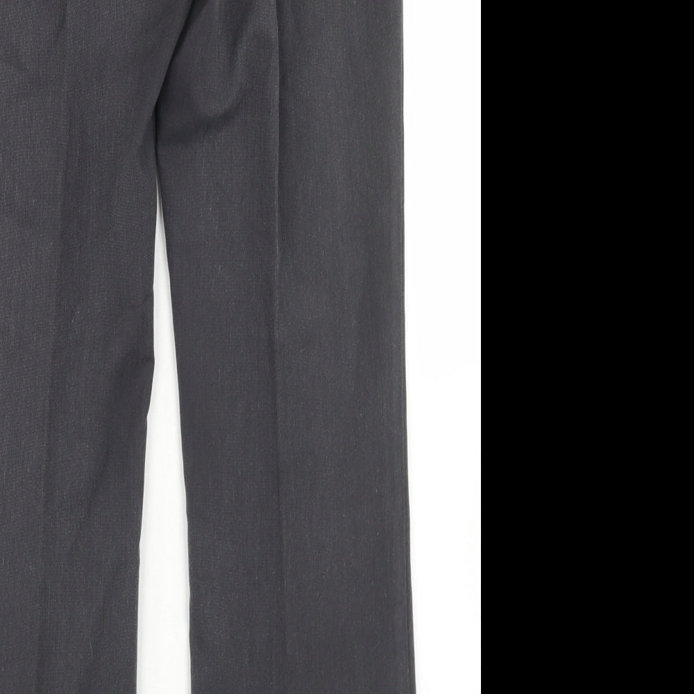 George Womens Grey  Polyester Dress Pants Trousers Size 12 L29 in Regular Hook & Eye