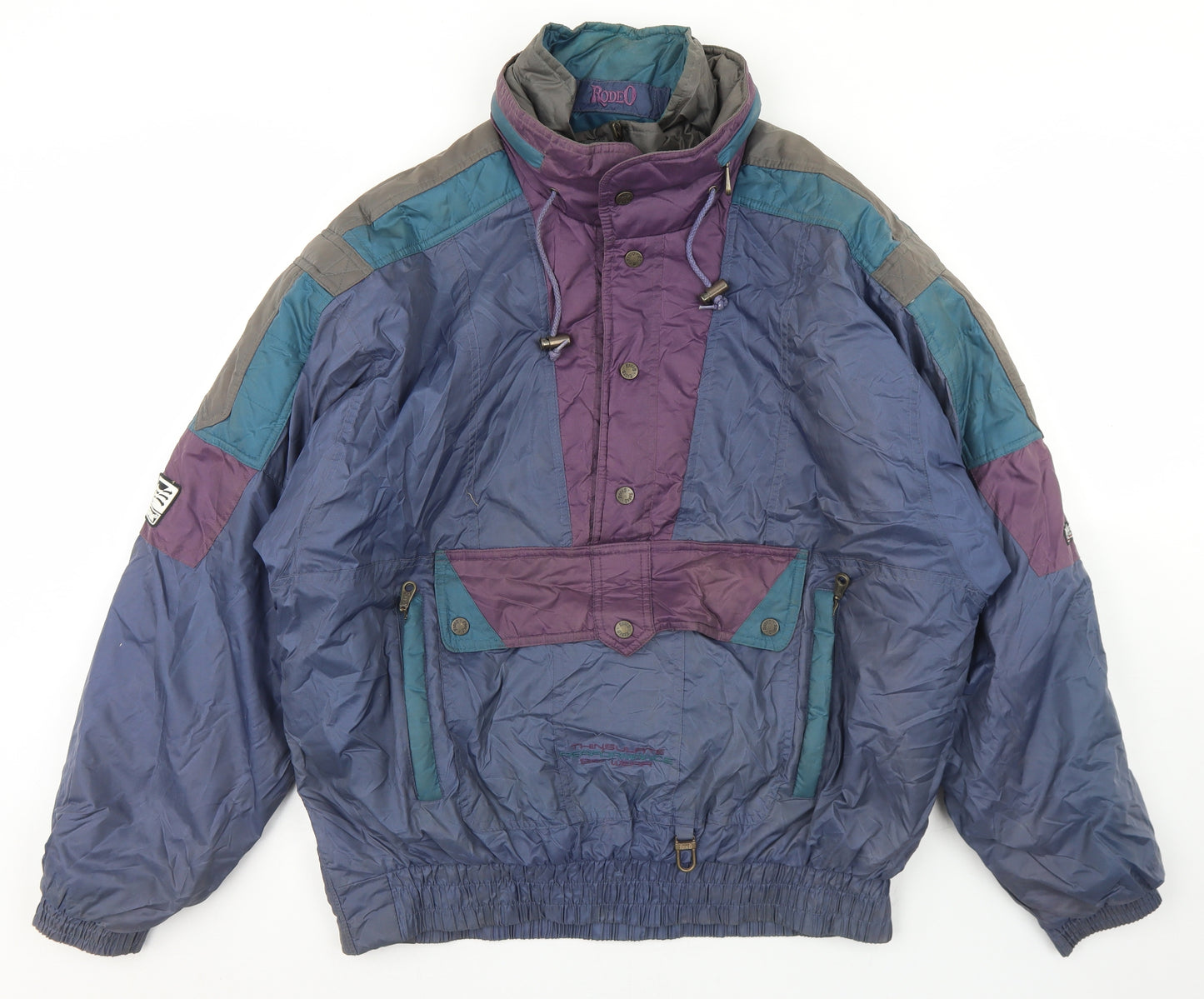 Rodeo Mens Blue   Windbreaker Jacket Size M
