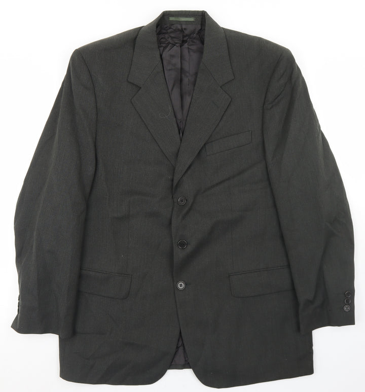 HR Tailoring Mens Grey Wool Jacket Blazer Size 42